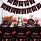 171 Pcs Happy Birthday Party Supplies 24 Set Disposable Party Tableware include Plates Cups Napkins Cutlery and Banner Tablecloth Birthday Dinner Decorations for Men Woman(Black, Red)